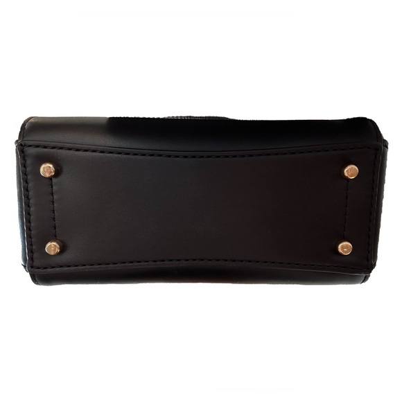 Coach Grace Bag 20 Black Leather Crossbody Satchel Top Handle Purse - Picture 6 of 16